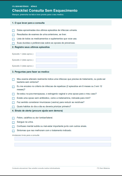 Checklist Consulta Sem Esquecimento